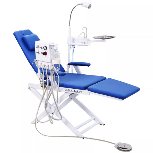 Dental Portable Folding Mobile Chair LED Light/Air Turbine Unit