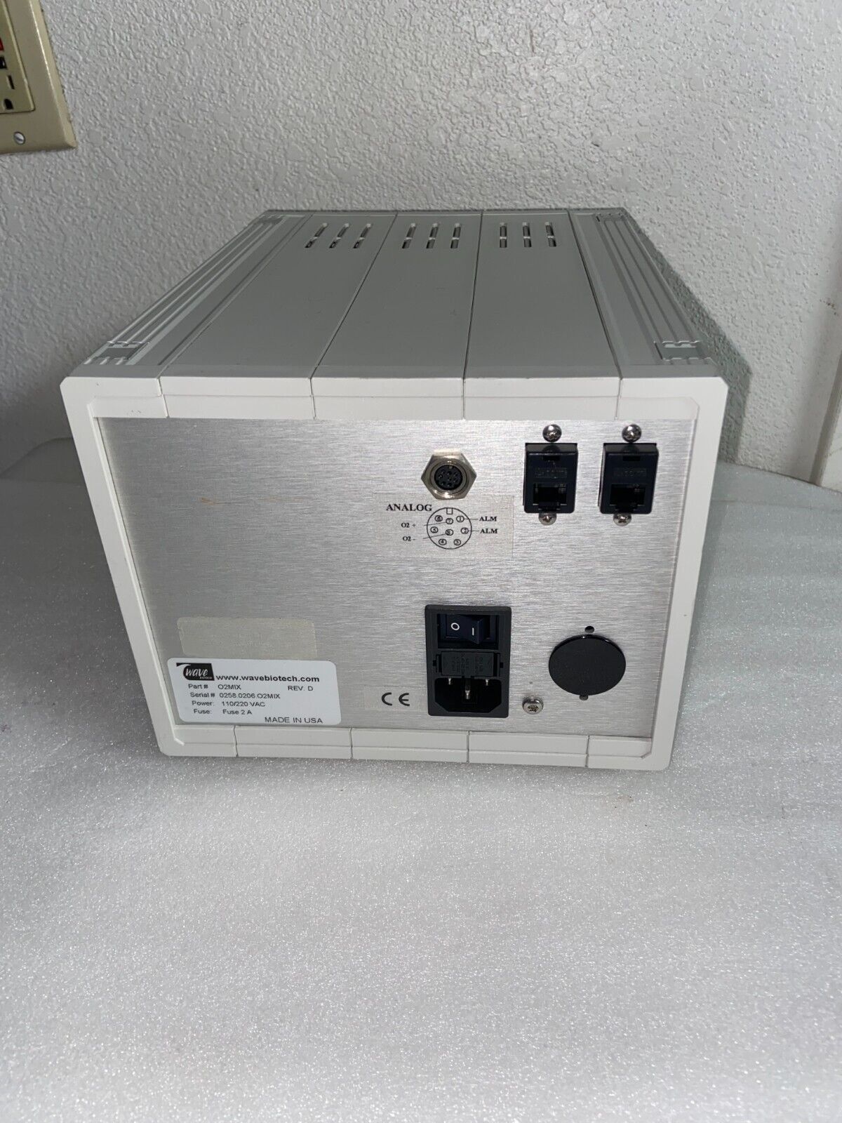 GE / Wave Biotech  BASE20/50 Bioreactor Air Mixture Controller O2MIX20