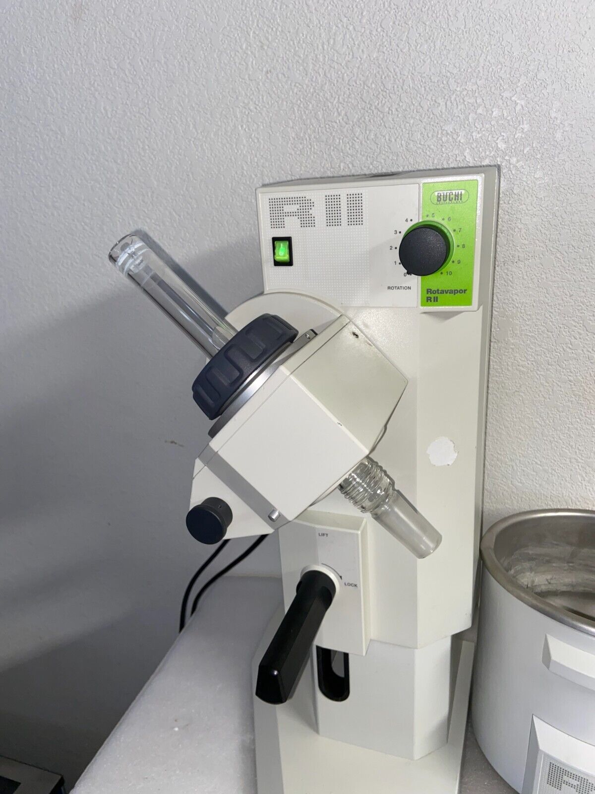 BUCHI ROTAVAPOR II RII ROTARY EVAPORATOR with BUCHI R-11-HB HEATED WATER BATH