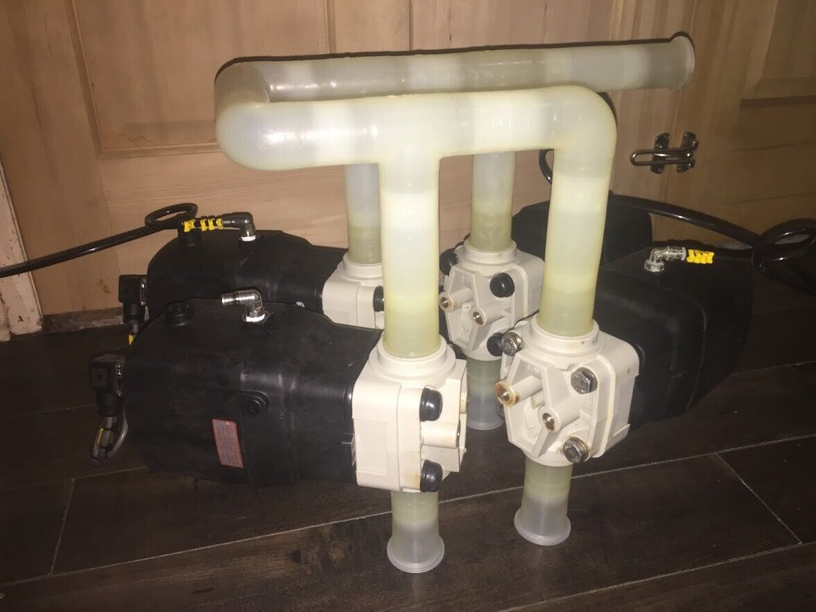 Lot of 4 Gemu 630 Pneumatically Operated Diaphragm Valves - PB 10 , PST 5-6 bar