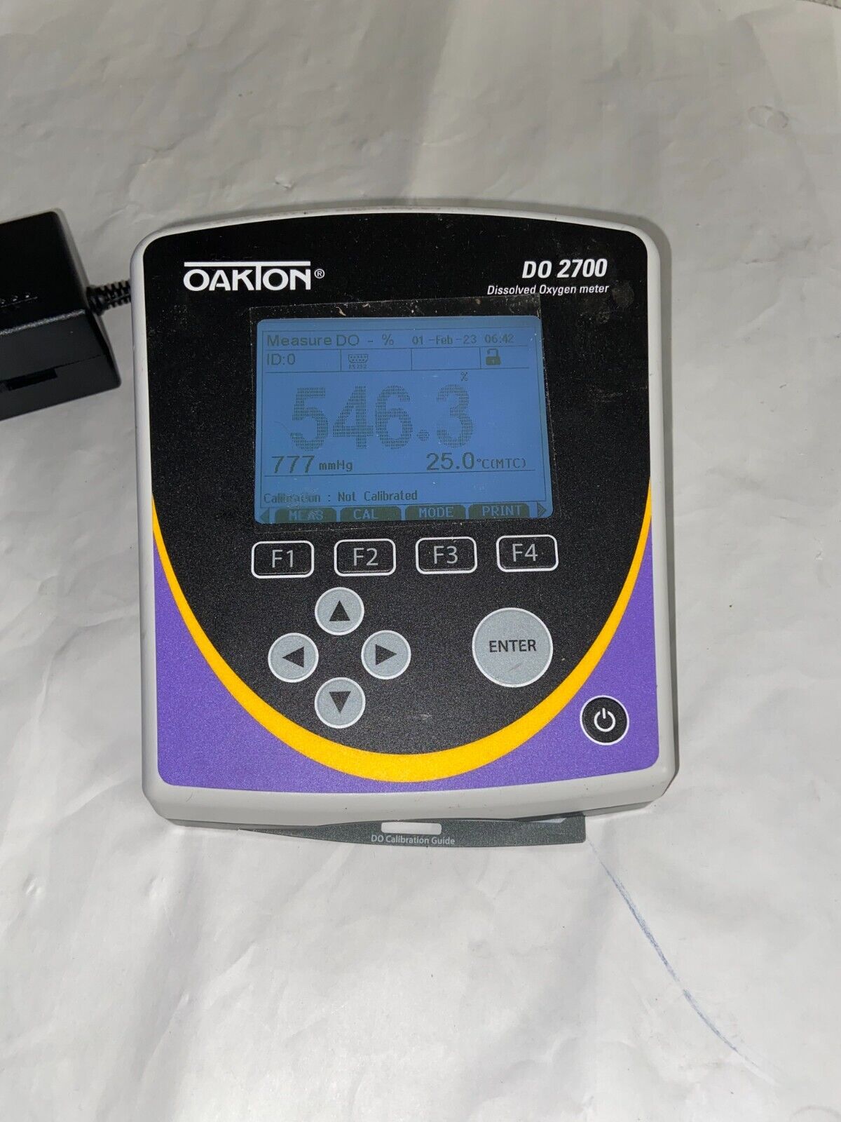 Oakton DO2700 Benchtop Dissolved Oxygen Meter DO 2700 with Power Supply