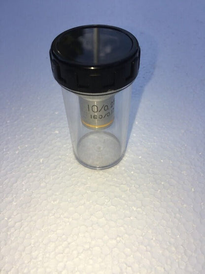 New 10x 0.25 160/0.17 Microscope Objective