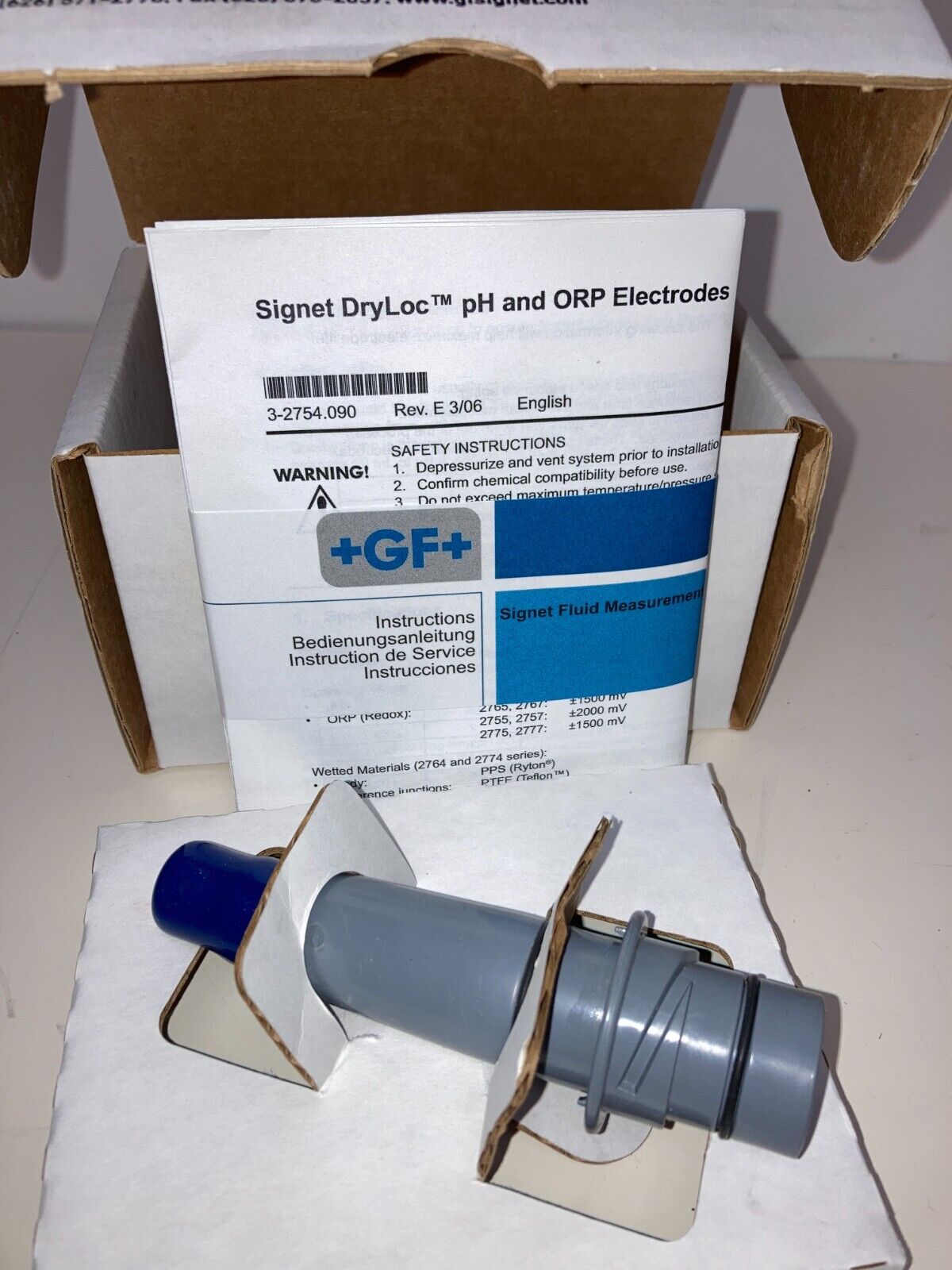 NEW IN BOX +GF+ SIGNET 3-2756 / 159 000 750  DRYLOC PH ELECTRODE BULB STYLE