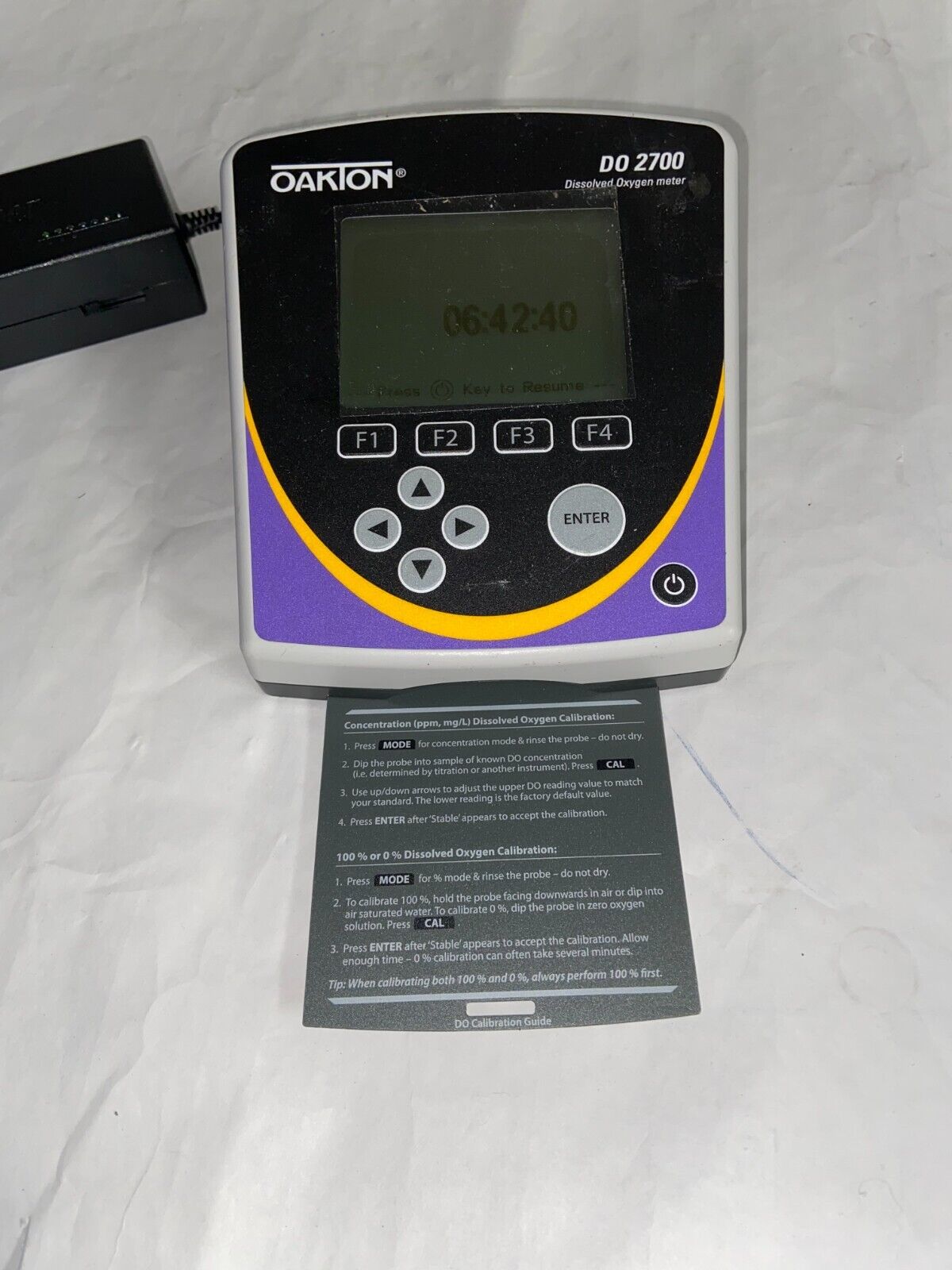 Oakton DO2700 Benchtop Dissolved Oxygen Meter DO 2700 with Power Supply