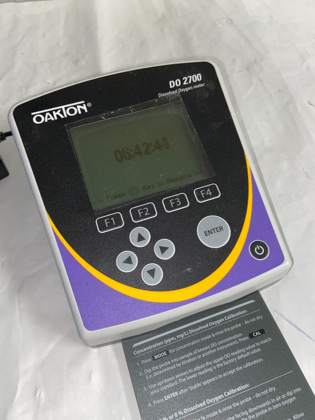 Oakton DO2700 Benchtop Dissolved Oxygen Meter DO 2700 with Power Supply