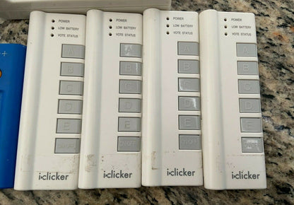 LOT OF 4 Iclicker2 Student Response Remote W/ TMX14 Base Reciever