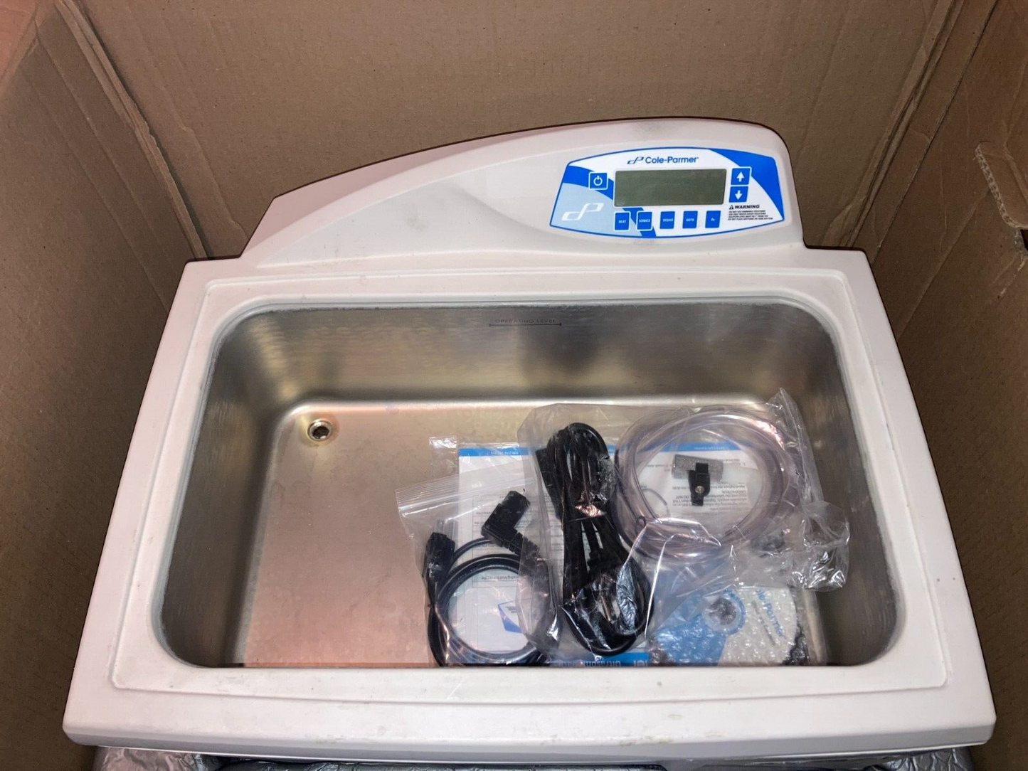 Cole Parmer Model 08895-91 Ultrasonic Bath with Heater & Digital Timer 5.5 gal.