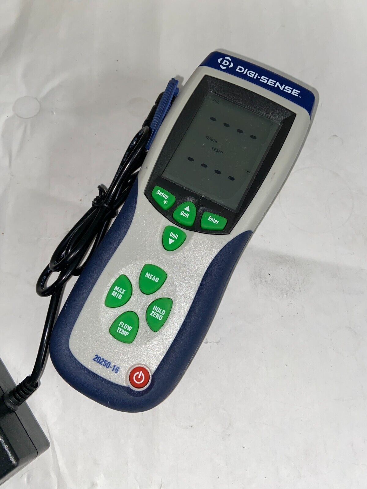 Digi-Sense 20250-16 Hot-Wire Thermoanemometer with Power Supply and Probe