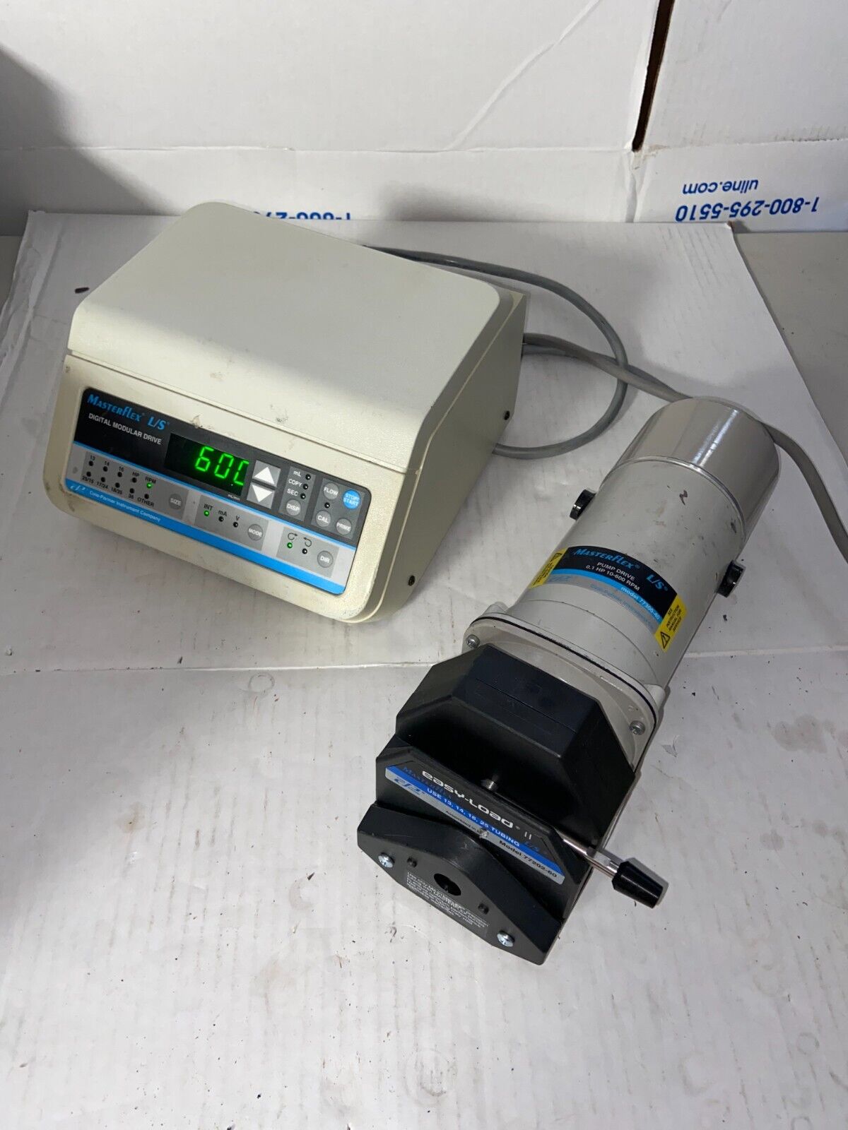 COLE PARMER 77300-80 MASTERFLEX L/S Digital Drive W/ 77300-40 Pump Drive & Head