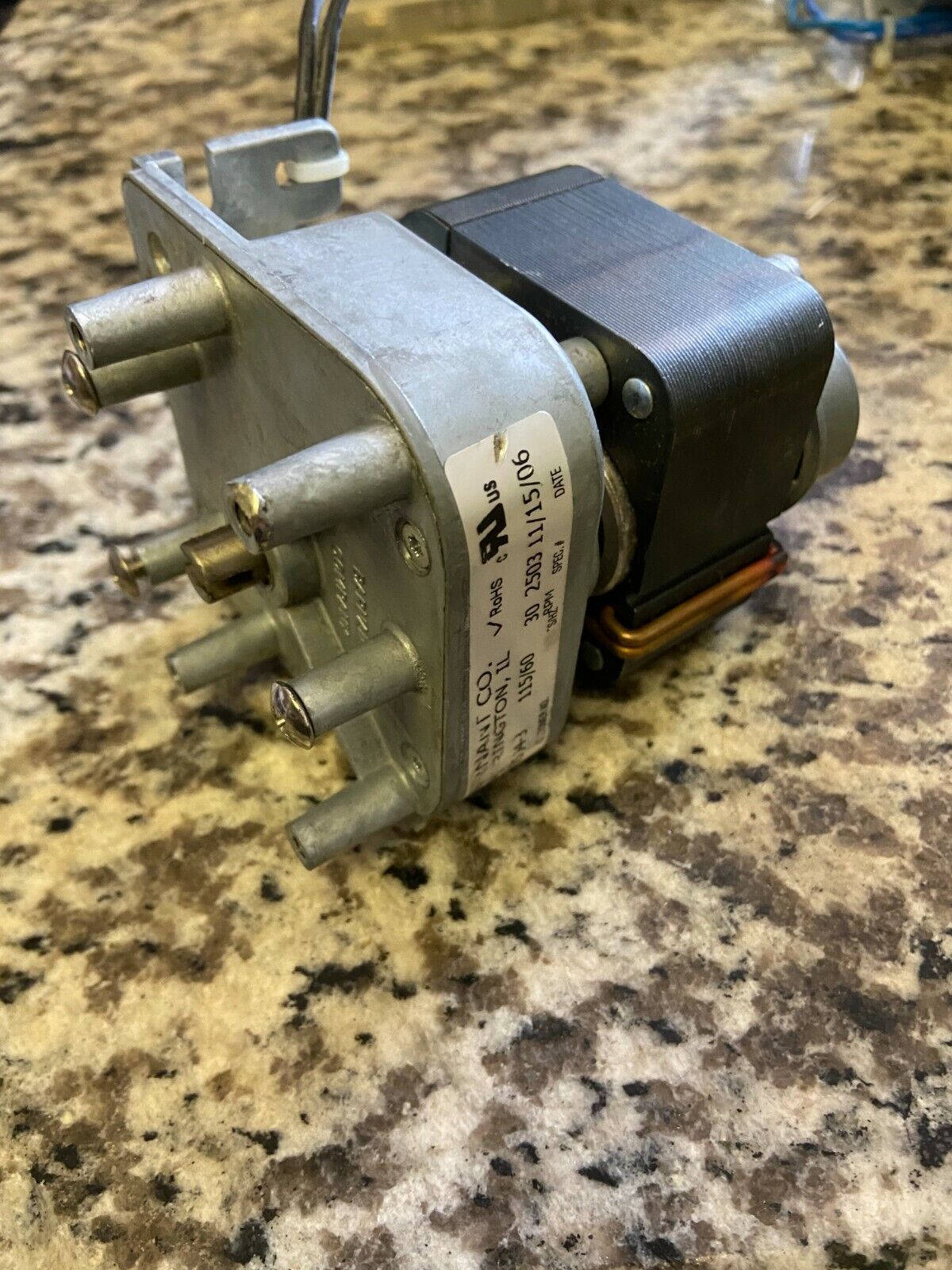 30 RPM Barnant / Masterflex / Fisher Scientific 115VAC Gear Motor D-2504-3 