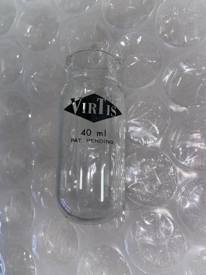 NEW VIRTIS Glass 40mL Freeze Dry Flask - No Lid