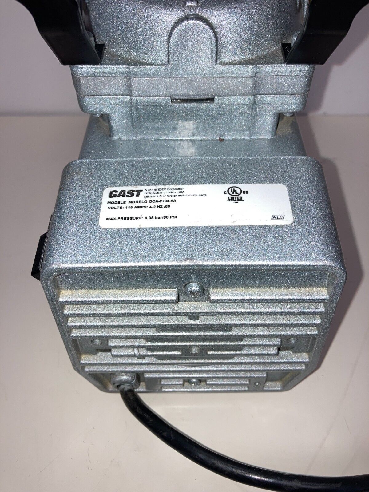 Refurbished GAST DOA-P704-AA High-Capacity Vacuum Pump