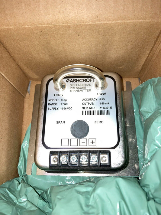 Ashcroft XLdp Differential Pressure Transducer +/- 1"WC XL-5-MB2-42-ST