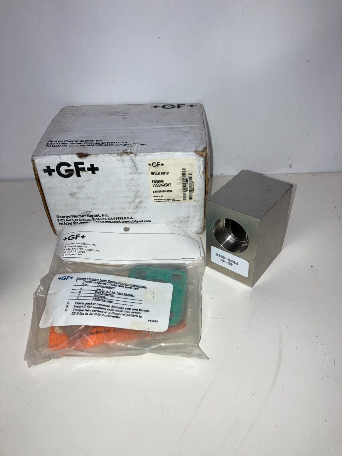 NEW Georg Fischer +GF+ Signet P526-2010 316 SS Socket-Weld Mini-Tap Fittings; 1"