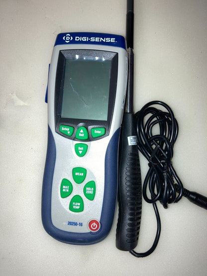 Digi-Sense 20250-16 Hot-Wire Thermoanemometer with Antenna Probe