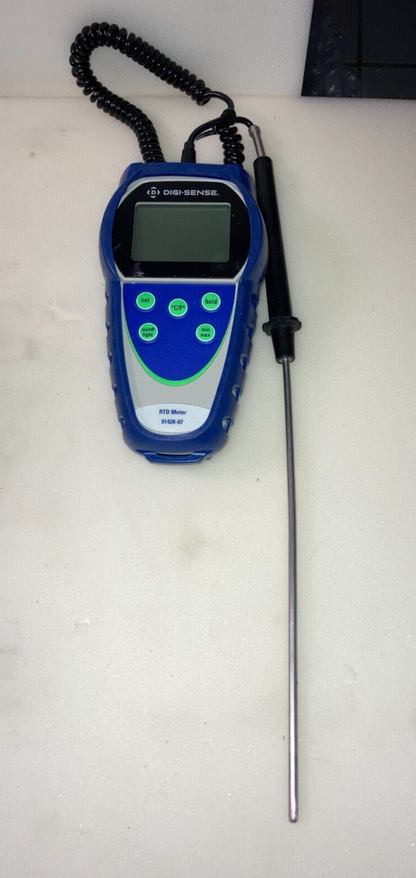 Digi-Sense Temp-16 Single-Input RTD Thermometer with RTD Probe  EW-91428-07