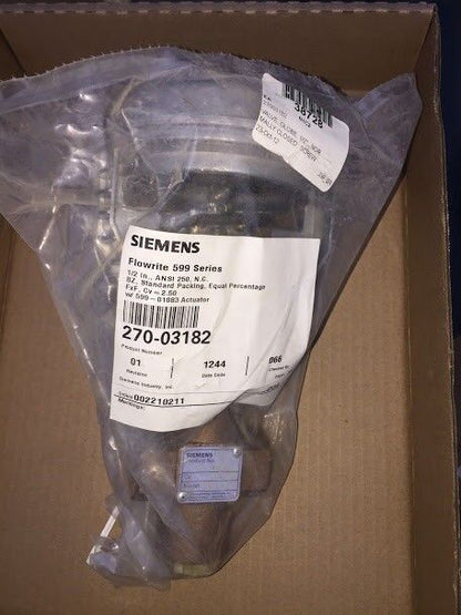 New Siemens (Powers) 270-03182 - 1/2" NPT Brass Control Valve 599 Series