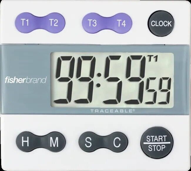 Fisherbrand Traceable Four-Channel Countdown Alarm Digital Timer/Stopwatch