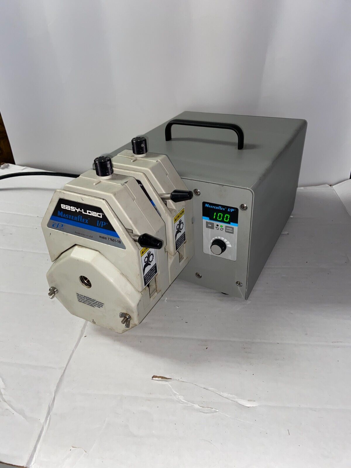 650 RPM MasterFlex I/P Digital Pump 77410-10 with Dual 77601-10 Pump Heads