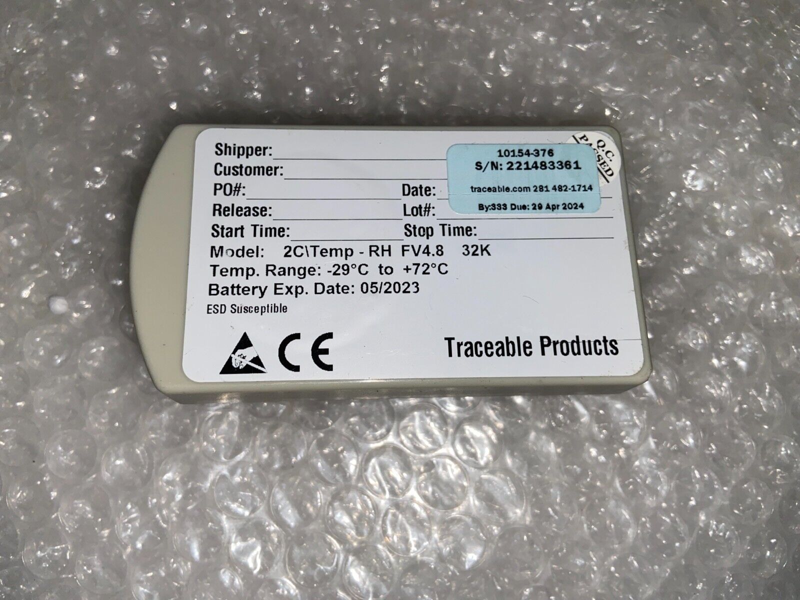 VWR Traceable Logger-Trac RH / Temperature Datalogger 10154-376