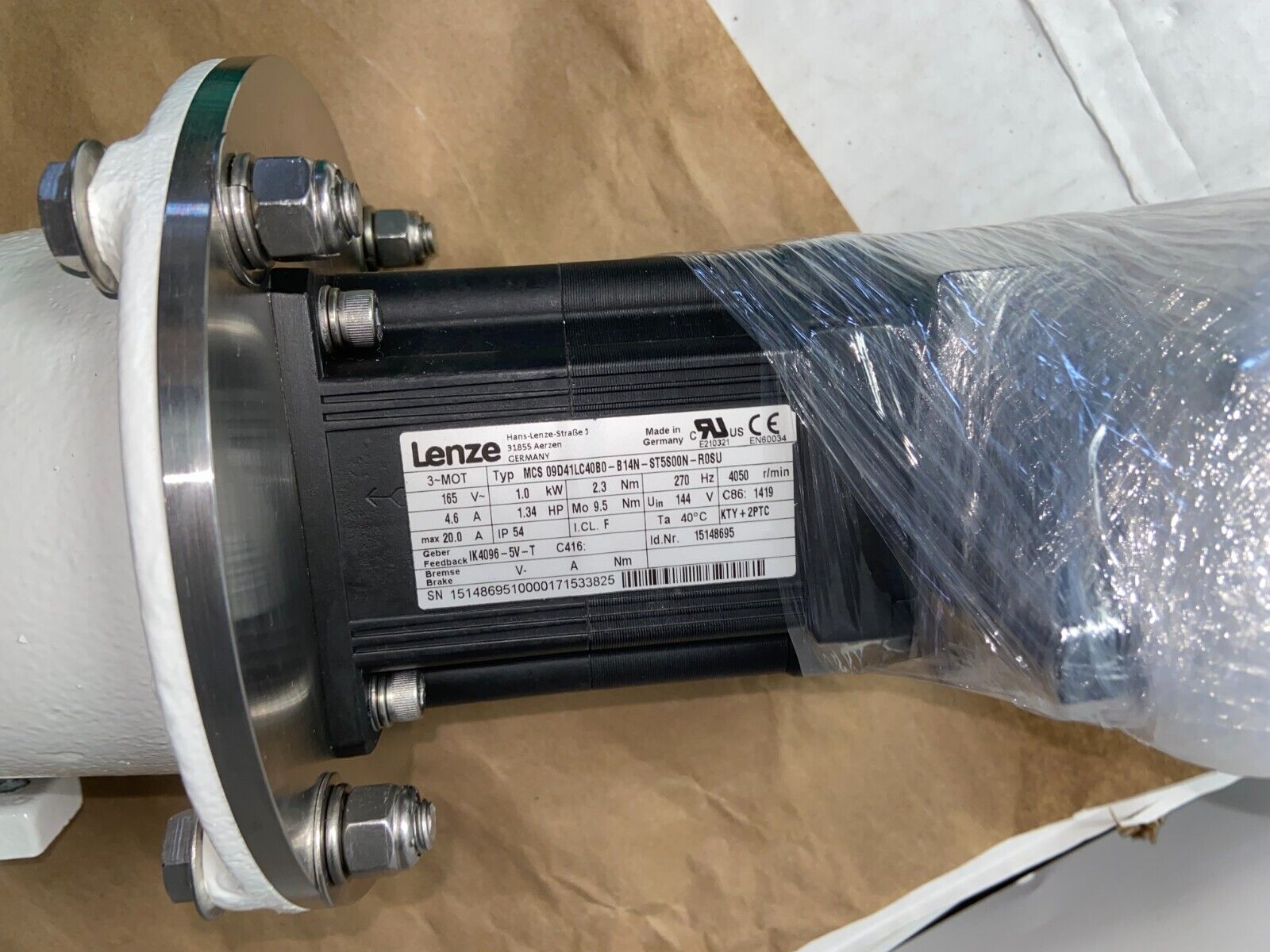 NEW Lenze MCS Servo Motor  with Nord Drive System Gear / Watson Marlow 620 Head