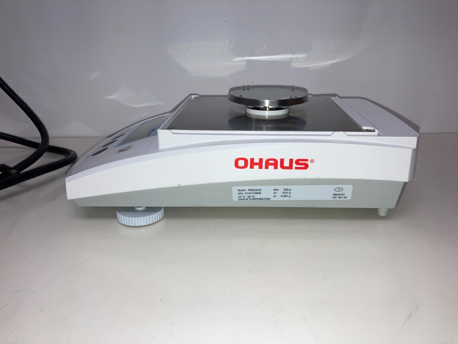 NEW OHAUS PR523N/E  PRECISION BALANCE, 520 G X 0.001 G