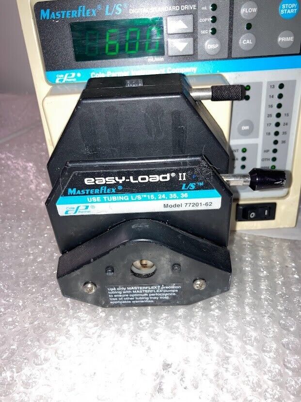 600 RPM Cole-Parmer Masterflex Peristaltic Pump 7523-40 Easy-Load II Pump Head