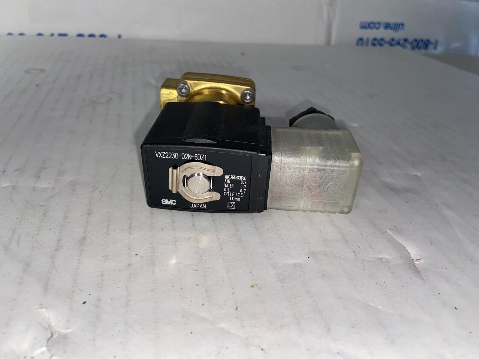 NEW OPEN BOX SMC VXZ2230-02N-5DZ1 /  2-WAY SOLENOID MEDIA VALVE