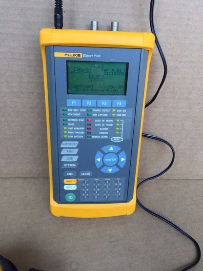 Good Fluke Networks E3Port PLUS Handheld E3/ATM Analyzer with Adapter and Case 