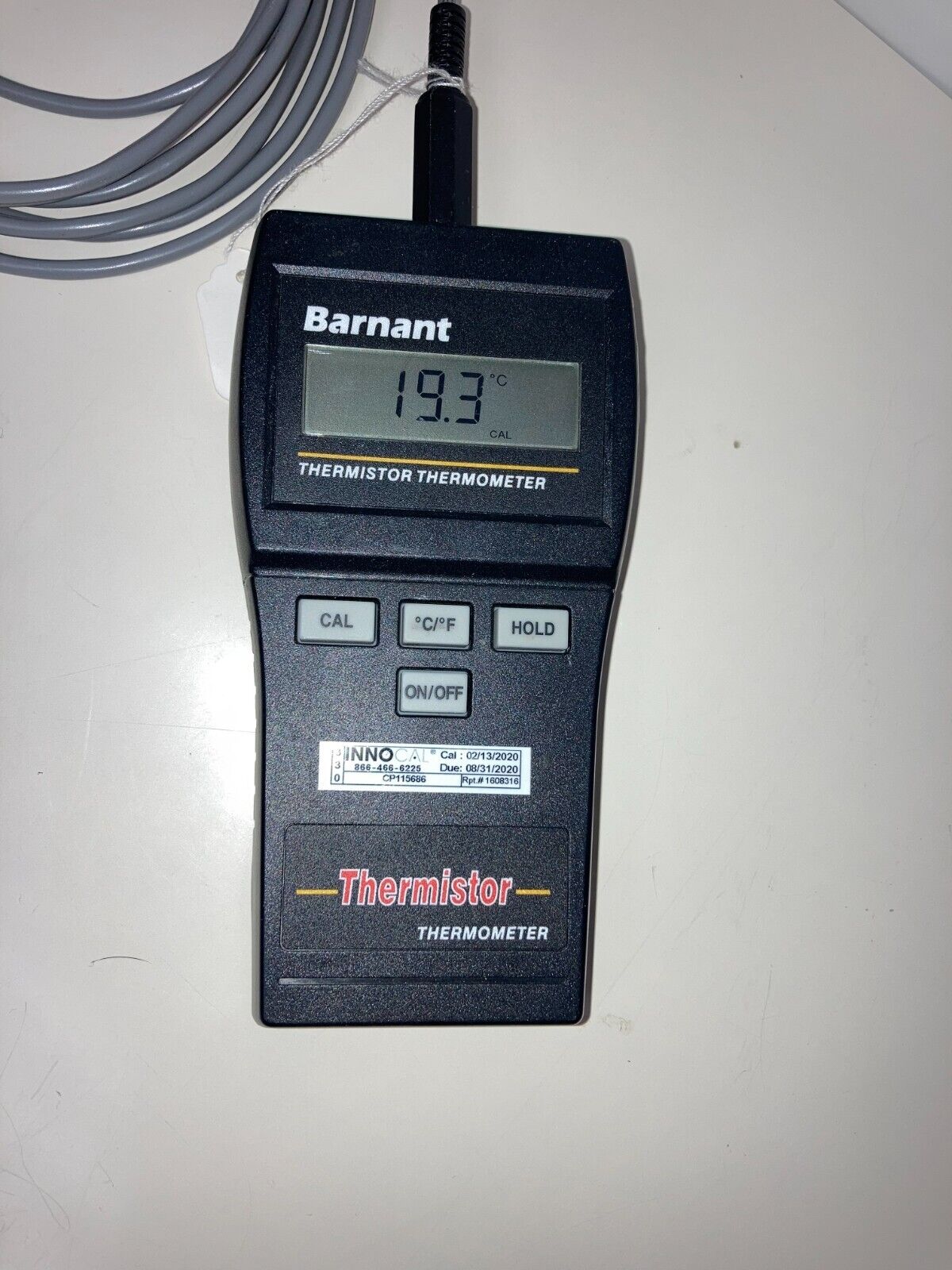 Barnant / Cole Parmer 93210-50 Thermistor Meter Thermometer with Probe