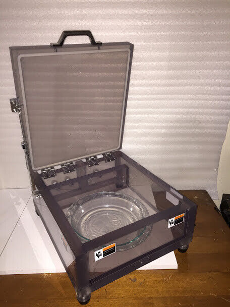 New Heavy Duty Acrylic Lab Laboratory Case with Lid and Hose Connections