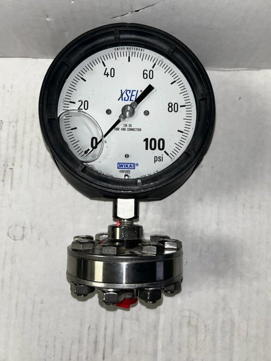 WIKA XSEL 316SS 0-100PSI PRESSURE GAUGE