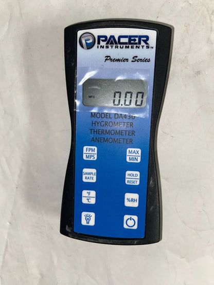 Miltronics / Pacer Instruments 10202 DA430 Hygro-Thermometer Anemometer