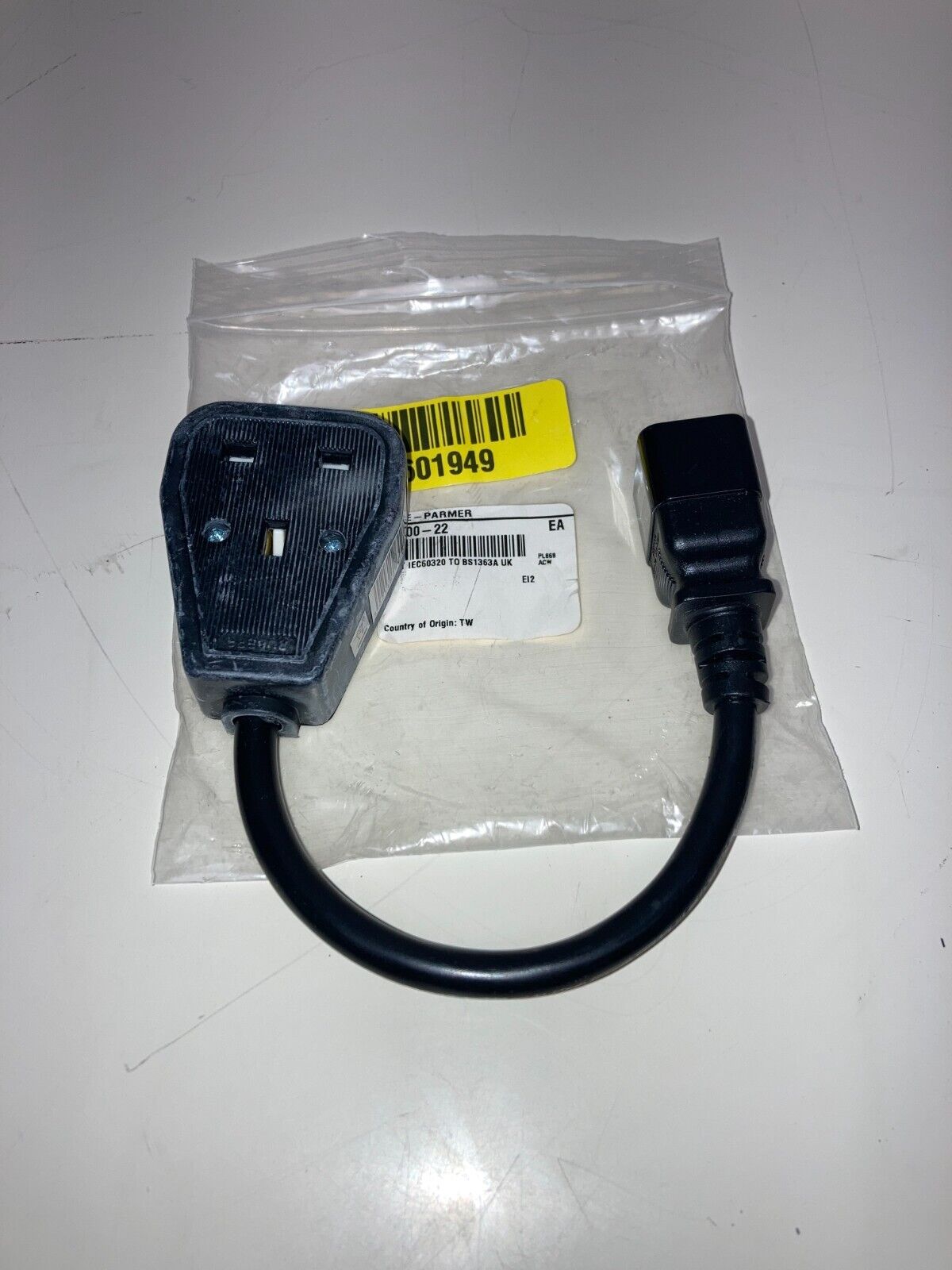 Digi-Sense 89800-22 Interchangeable Power Cord Assembly  IEC 60320 to BS1363A