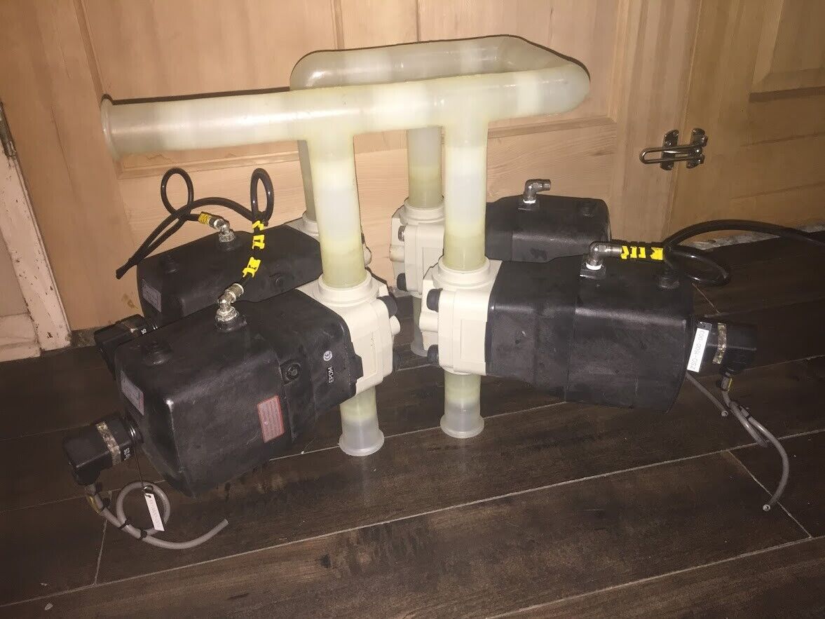 Lot of 4 Gemu 630 Pneumatically Operated Diaphragm Valves - PB 10 , PST 5-6 bar