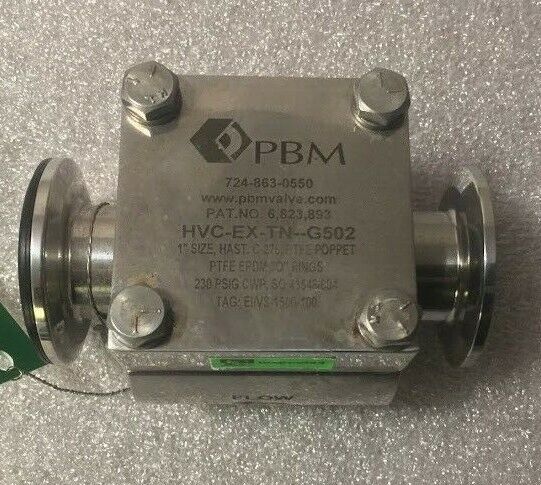 PBM 230 PSIG 1" Sanitary Valve HVC-EX-TN-G502