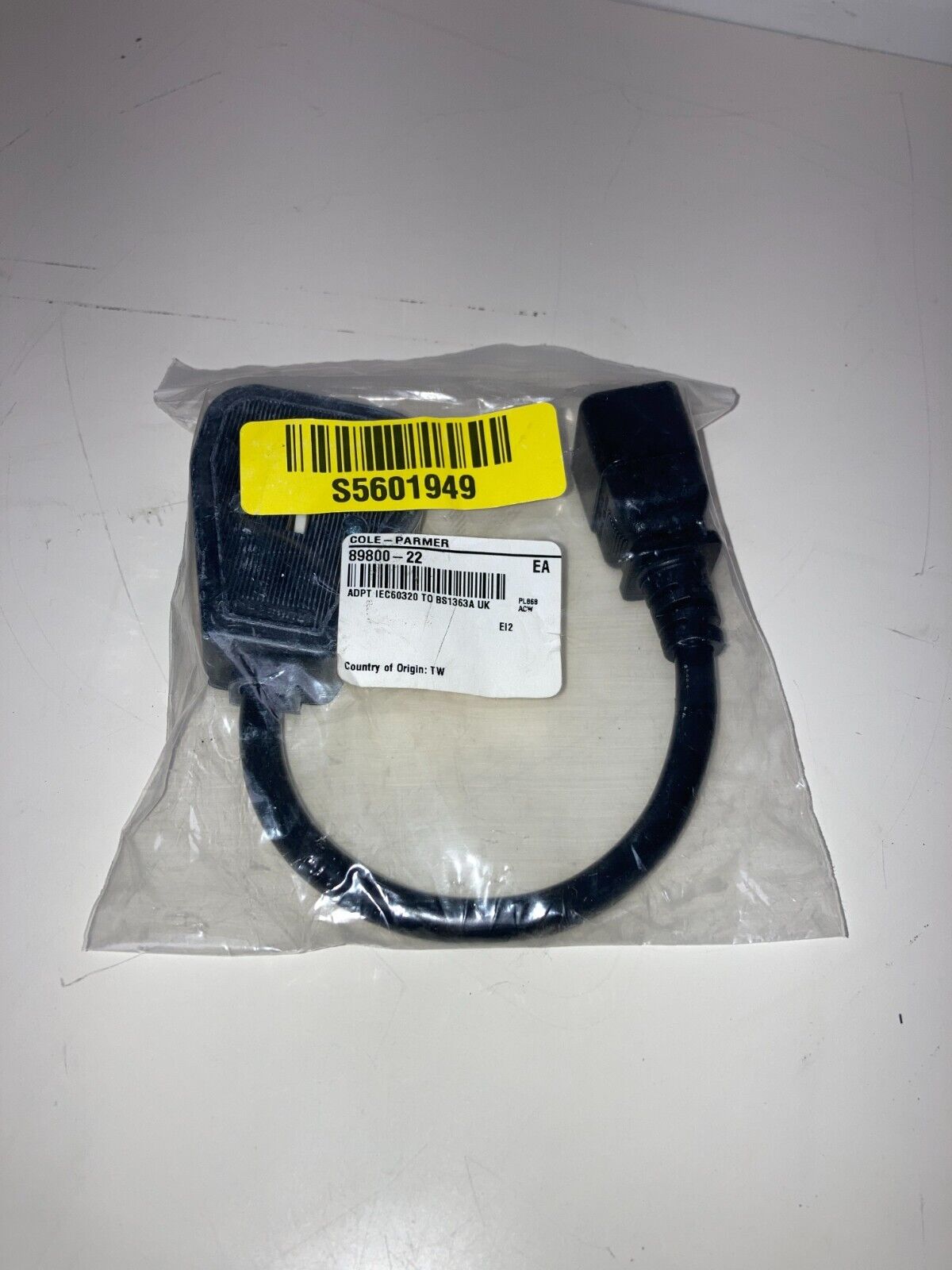 Digi-Sense 89800-22 Interchangeable Power Cord Assembly  IEC 60320 to BS1363A