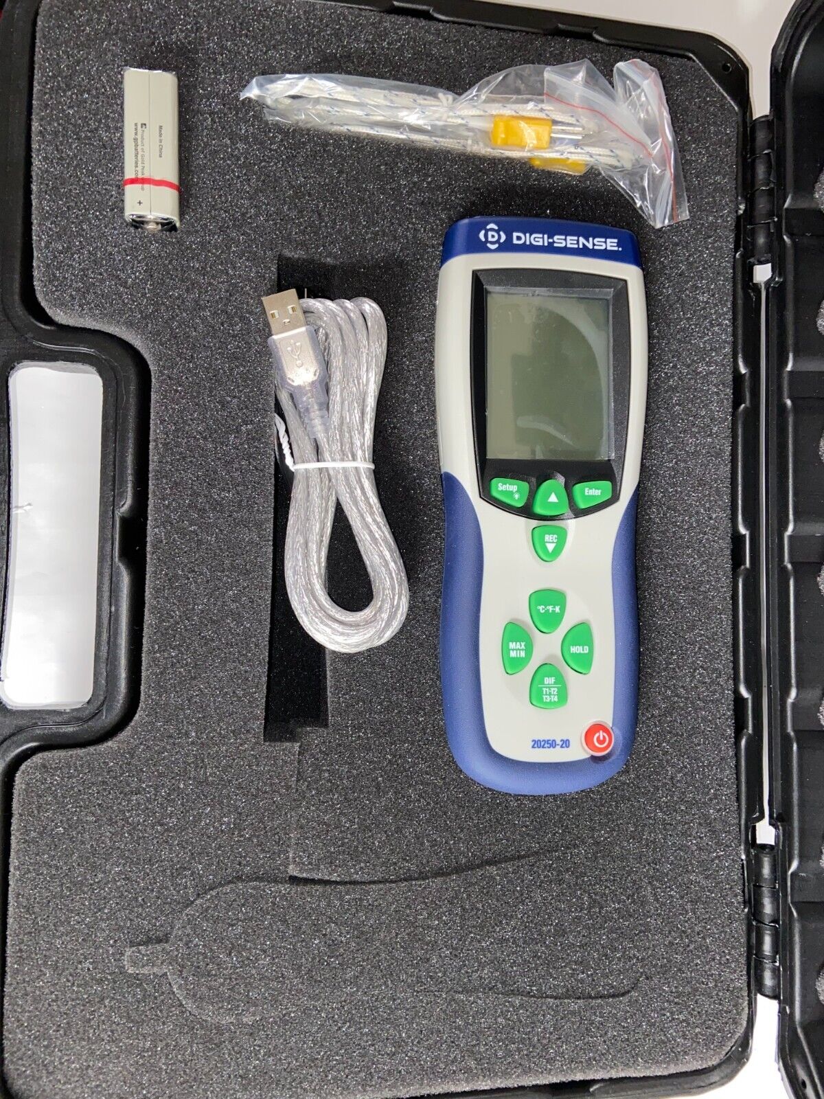 NIB Digi-Sense WD-20250-20 Pro 4-Input Data Logging Thermocouple Thermometer