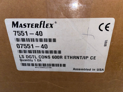 NEW 600 RPM Masterflex L/S Digital Pump Drive Open Head Sensor Bluetooth 7551-40