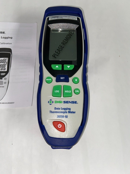 NEW Digi-Sense 20250-92 Dual-Input Data Logging Thermocouple Thermometer