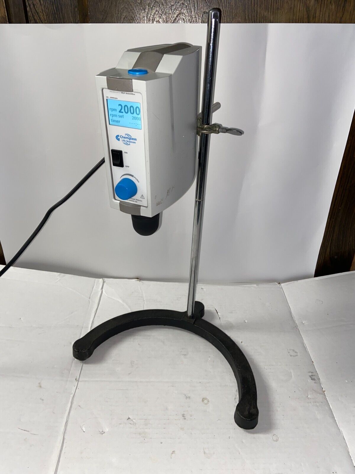 Velp Scientifica F201A0157CG Digital Overhead Stirrer with Stand