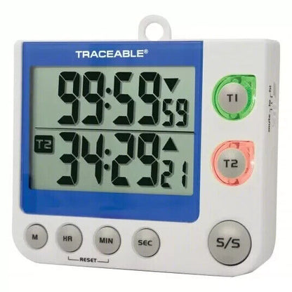 TRACEABLE 5017 Dual Channel Timer: 99 hr 59 min 59 sec Max., 1 sec Min.