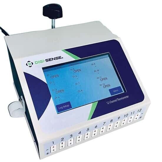 NEW Digi-Sense Touchscreen 12-Channel Scanning Data Logging Benchtop Thermometer