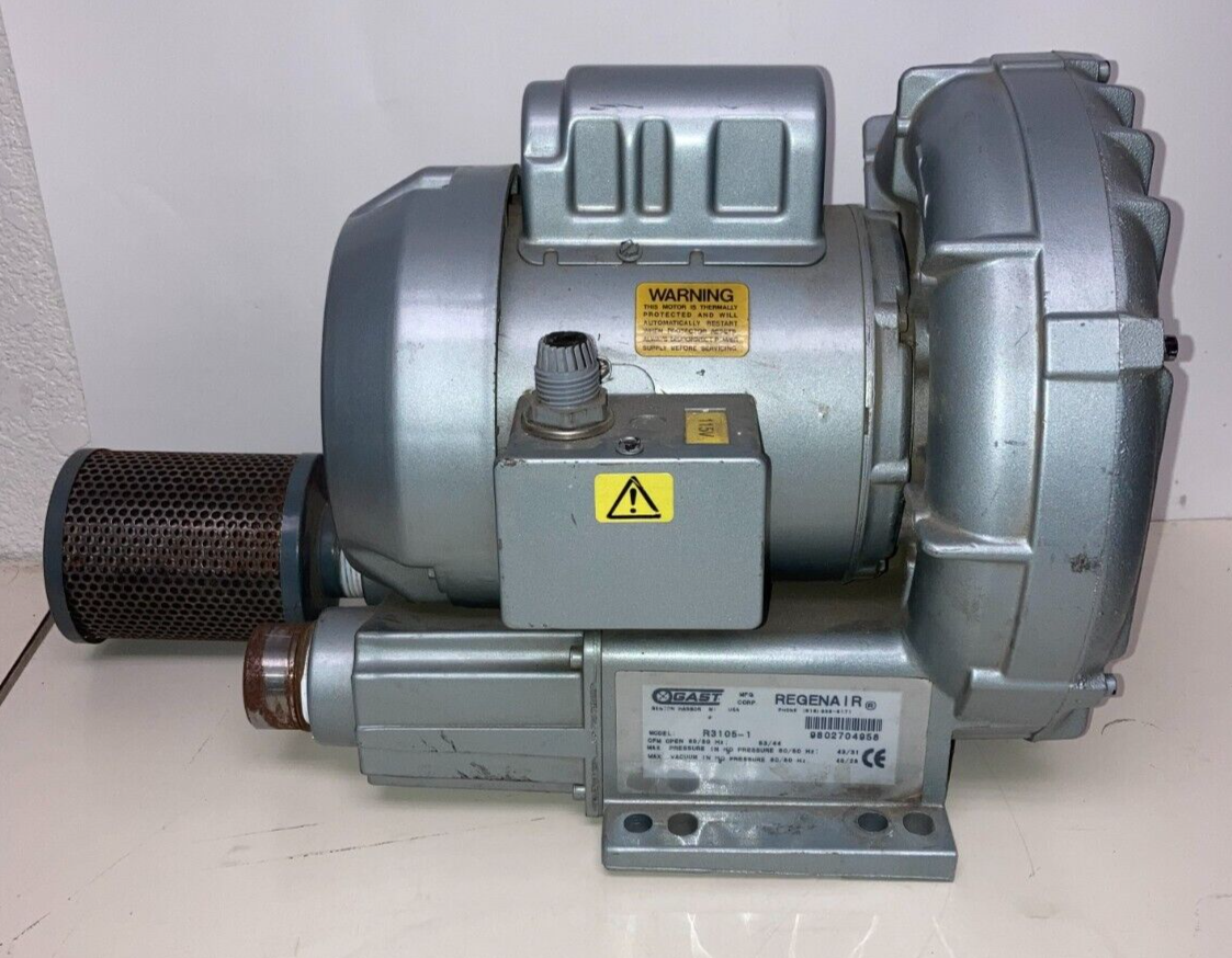 Gast Regenair R3105-1 Regerative Blower Vacuum Pump 2850 RPM