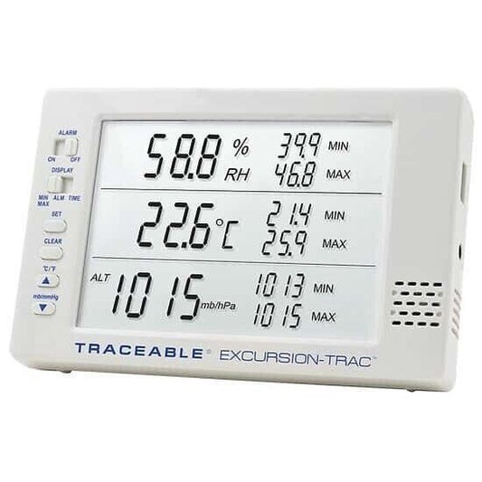 Traceable 98767-15 Excursion-Trac Thermohygrometer with Barometer