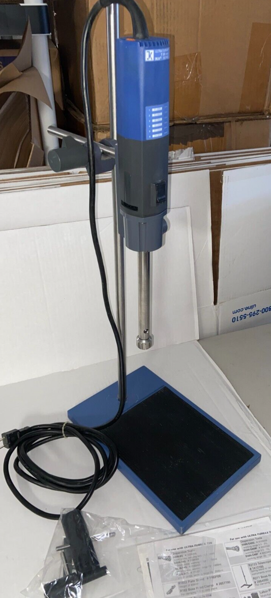 IKA T25 Homogenizer w/ S25N-25G Dispersing Element /Tool and Stand  to 25000 RPM