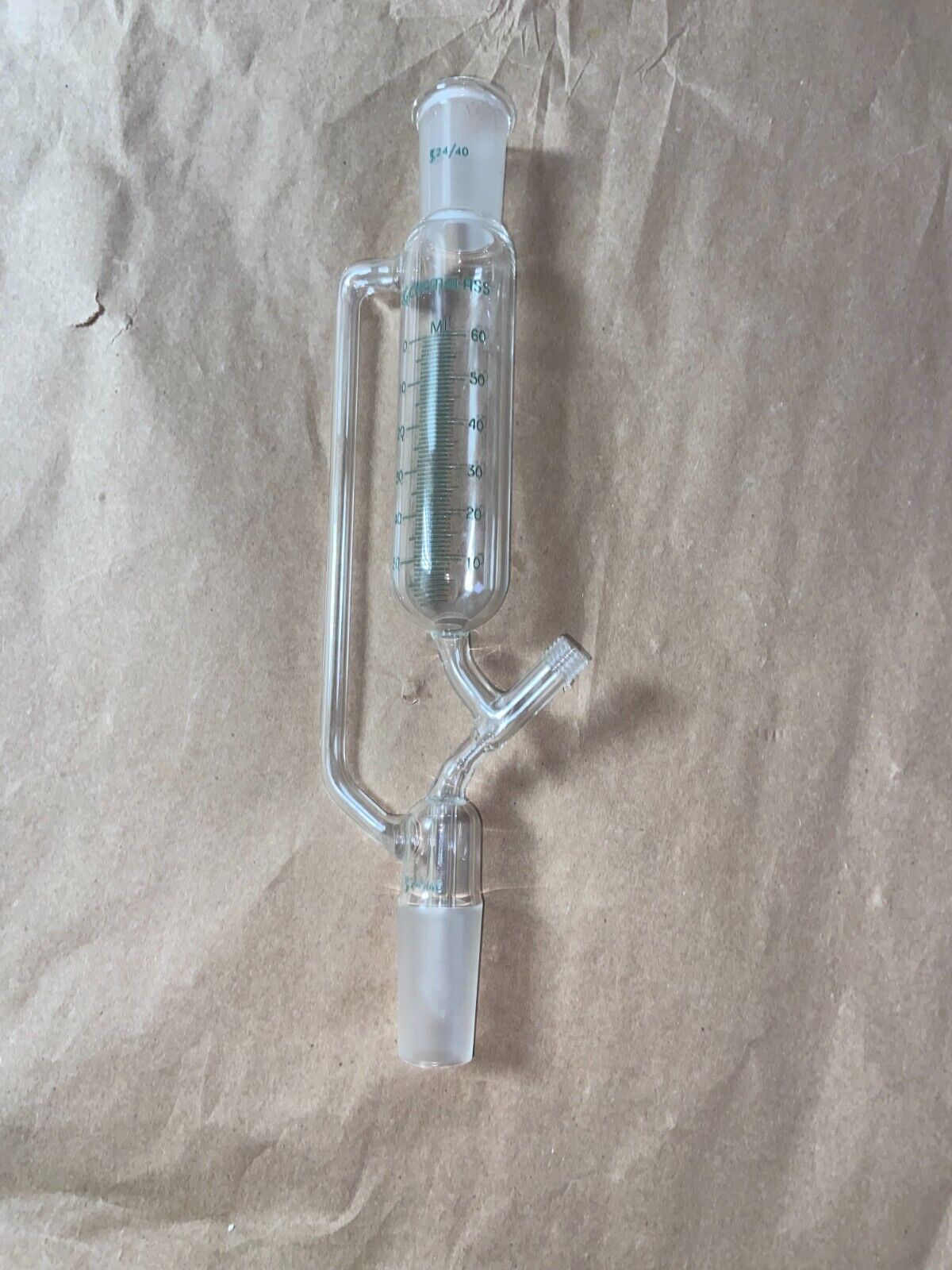 Chemglass 60mL Graduated Pressure-Equalizing Addition Funnel 24/20 Joint