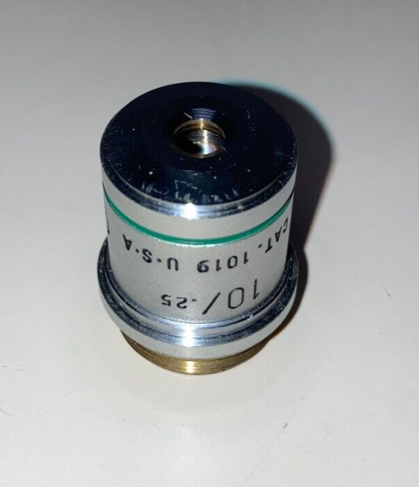 AO American Optical Microscope Objective 10X Plan Achro 10/.25 Cat#1019 