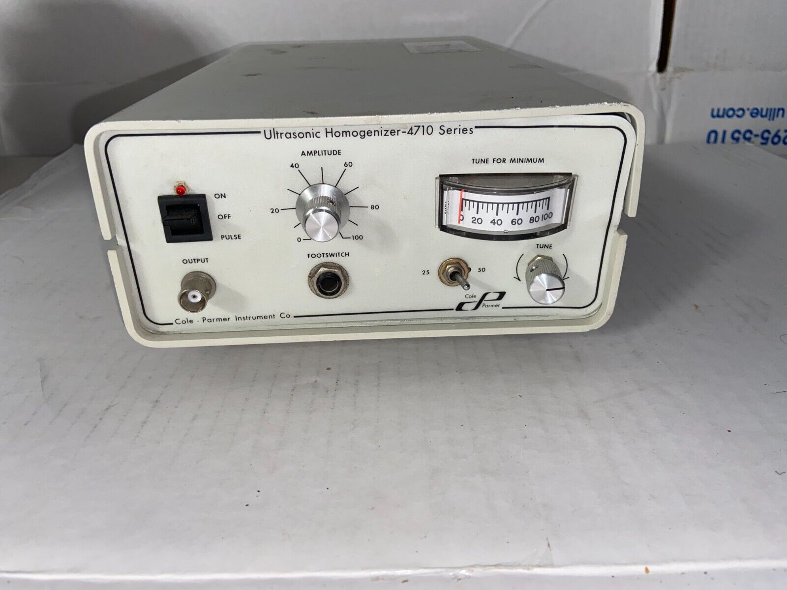 COLE PARMER 4710 SERIES ULTRASONICS HOMOGENIZER CP 50 CP50 (No Power)