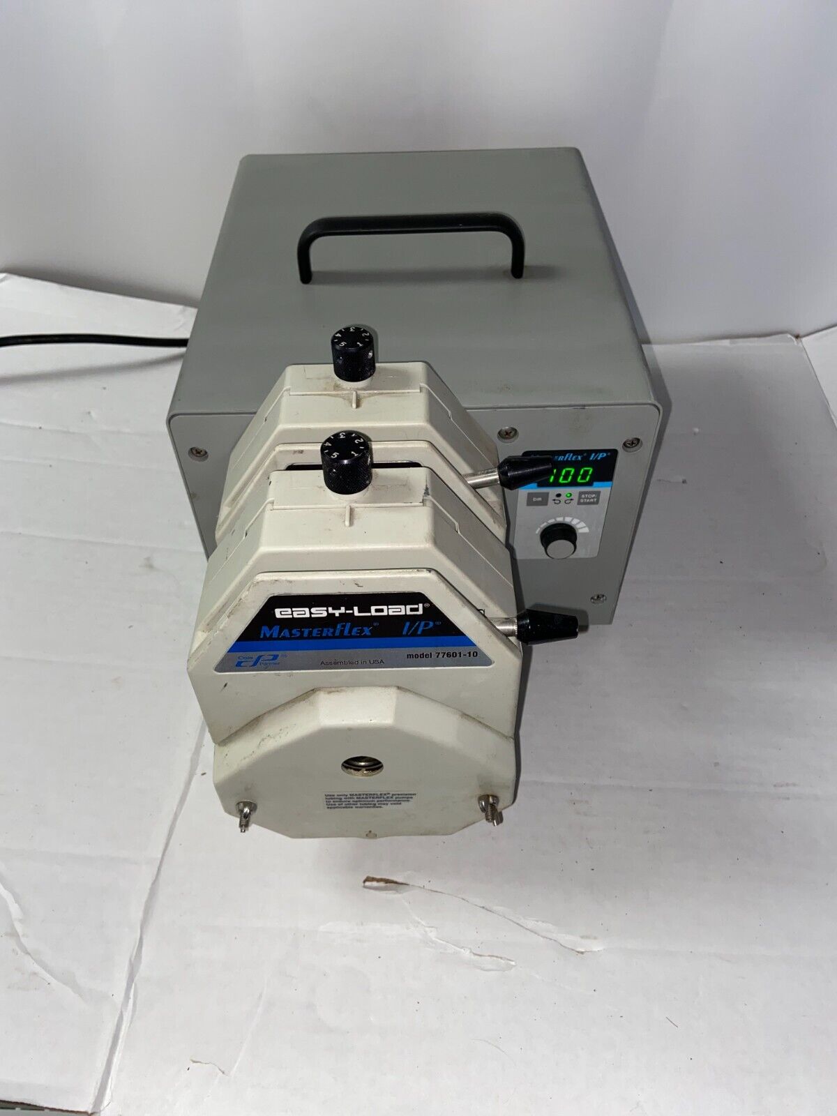 650 RPM MasterFlex I/P Digital Pump 77410-10 with Dual 77601-10 Pump Heads